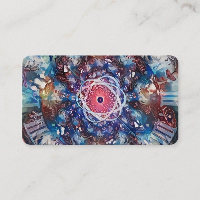 Tarjeta De Visita Espacio, tiempo y átomo (Anverso)