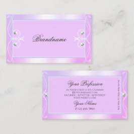 Tarjeta De Visita Espada azul rosa pastel Diamantes Ornamentos Ornad