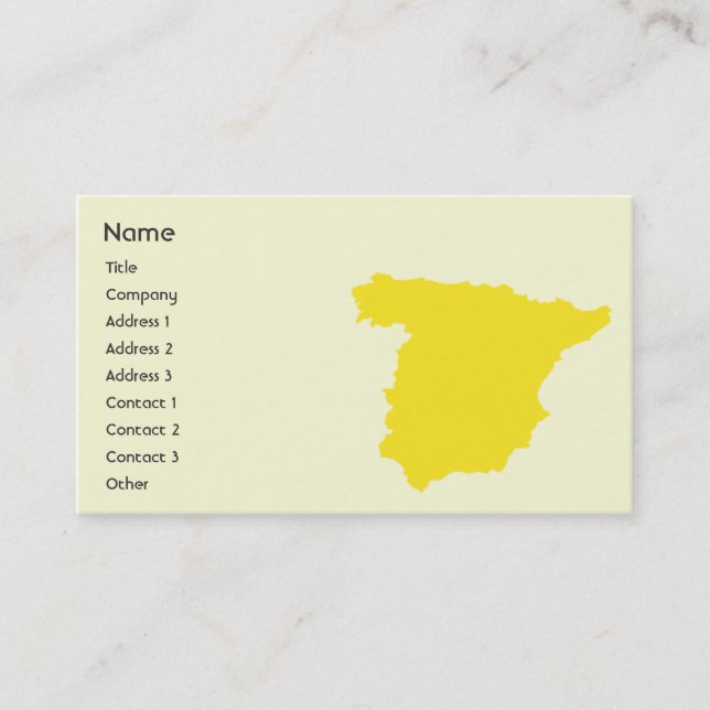 Tarjeta De Visita España - negocio (Anverso)