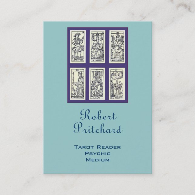 Tarjeta De Visita Español Tarot del vintage (Anverso)