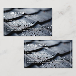 Tarjeta de visita española bilingüe para lavado de