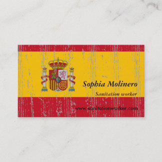 Tarjeta de visita española de la bandera