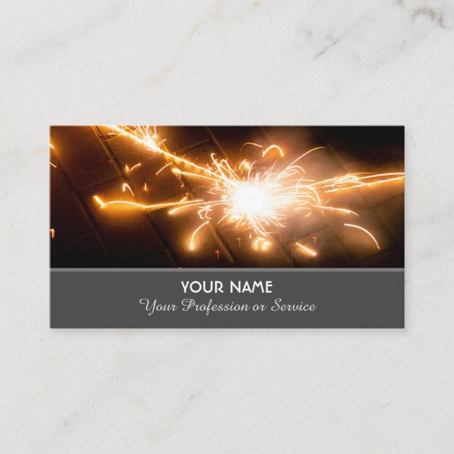 Tarjeta De Visita Esparcen fuegos artificiales para el negocio de mo (Anverso)