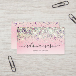 Tarjeta De Visita Esparkles Holográfico Purpurina morado artista de