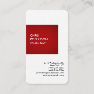 Tarjeta De Visita Especial de línea rojo privado único personal