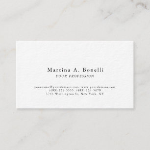 Tarjeta De Visita Especial elegante elegante y elegante de primera c