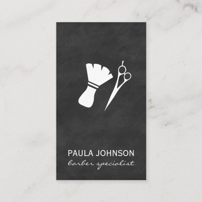 Tarjeta De Visita Especialista en barbero (Anverso)