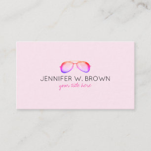 Tarjeta De Visita Especialista en gafas Gafas de sol Gafas rosadas