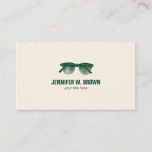 Tarjeta De Visita Especialista en gafas Ojos Gafas Espectáculos verd