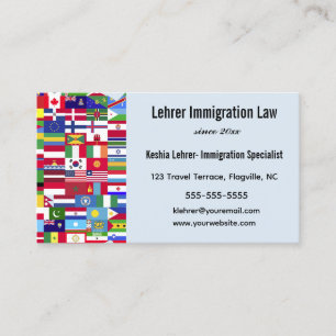 Tarjeta De Visita Especialista en Inmigración de Viajes Editable