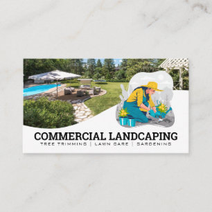 Tarjeta De Visita Especialista en jardinería   Paisajismo   Trabajad