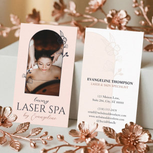 Tarjeta De Visita Especialista en Láser de Spa Moderno Arco de Rosa 