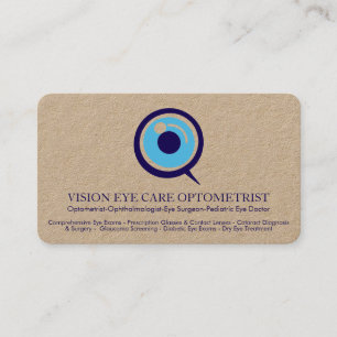 Tarjeta De Visita Especialista en ojos Oftalmólogo Optometrista ofic