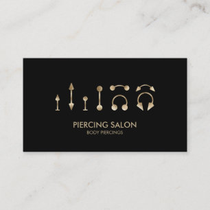 Tarjeta De Visita Especialista en Piercing Golden