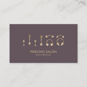 Tarjeta De Visita Especialista en Piercings Rosa Rosado