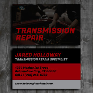 Tarjeta De Visita Especialista en reparación de transmisiones person