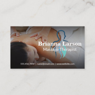 Tarjeta De Visita Especialista en Terapia de Masaje   Spa