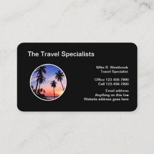 Tarjeta De Visita Especialista en Viajes Profesional y Club