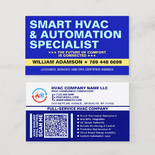 Tarjeta De Visita Especialista Inteligente en HVAC   Empresa de Aire