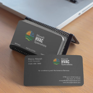 Tarjeta De Visita Especialistas en Calefacción y Refrigeración de HV