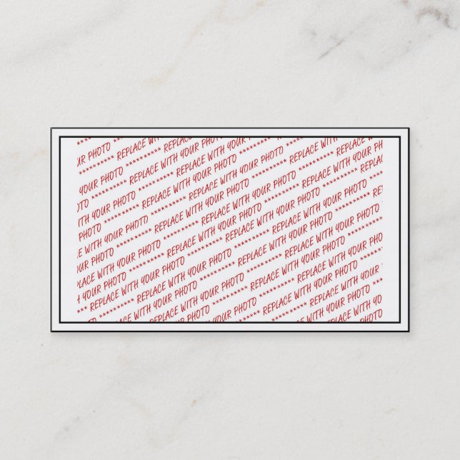 Tarjeta De Visita Específico de tamaño - Para usar con foto 7x5 - Ma (Anverso)