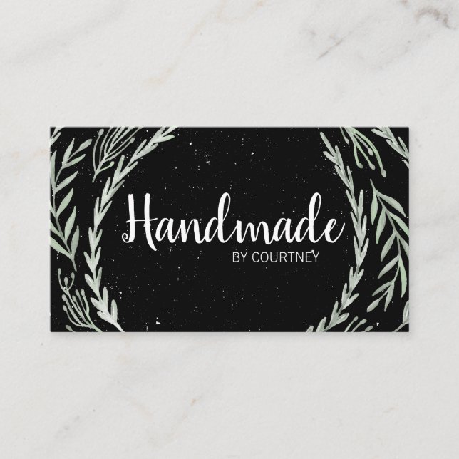 Tarjeta De Visita Especkled Natural (negro/blanco) (Anverso)