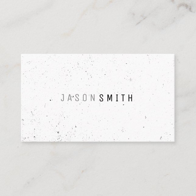 Tarjeta De Visita Especkled simple (negro / blanco) (Anverso)