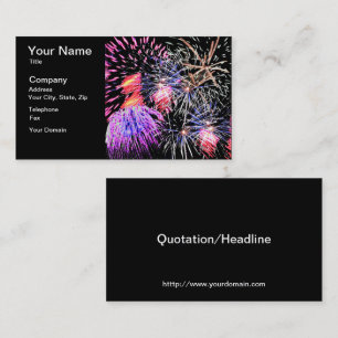 Tarjeta De Visita Espectáculo de Fuegos Artificiales