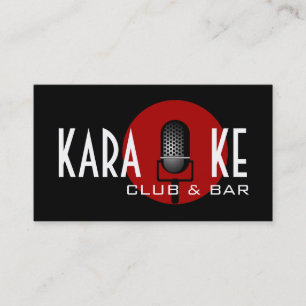 Tarjeta De Visita Espectáculo de Karaoke Club y Bar Performance