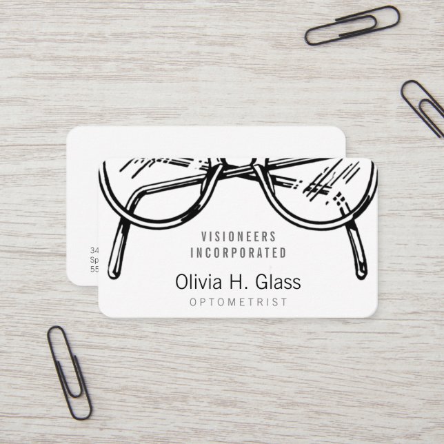 Tarjeta De Visita Espectáculos Visión Óptica De Ropa (Anverso/Reverso In Situ)