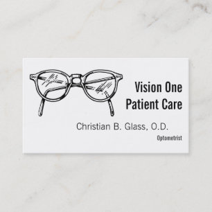 Tarjeta De Visita Espectáculos Visión Óptica De Ropa De Ojos