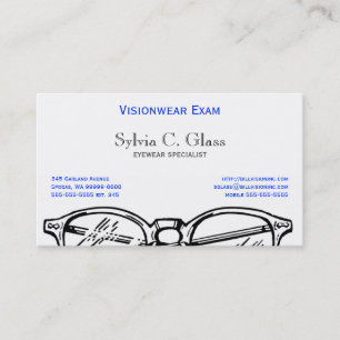 Tarjeta De Visita Espectáculos Visión Óptica De Ropa De Ojos