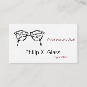 Tarjeta De Visita Espectáculos Visión Óptica De Ropa De Ojos