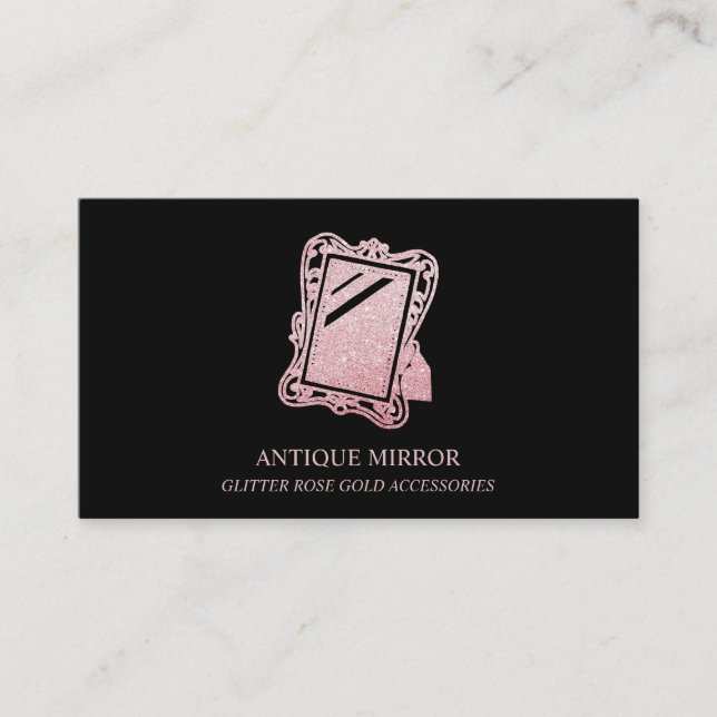 Tarjeta De Visita Espejo Antiguo de Mesa (Anverso)