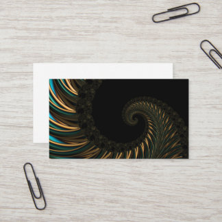 Tarjeta De Visita espina dorada artística espiral, arte fractal mode