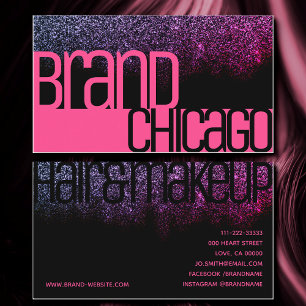 Tarjeta De Visita Espinilla de arcoiris rosado Purpurina negrita Fue