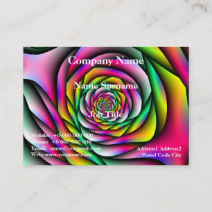 Tarjeta De Visita Espiral arcoiris