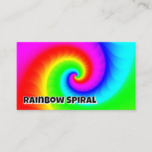 Tarjeta De Visita Espiral arcoiris (puedes cambiar las palabras)
