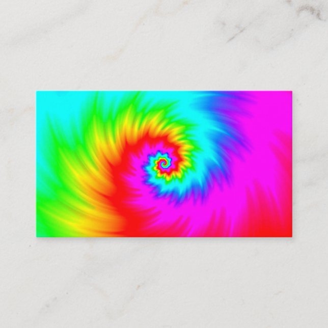 Tarjeta De Visita Espiral arcoiris triturada (Anverso)