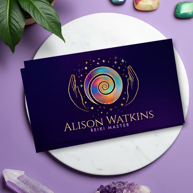 Tarjeta De Visita Espiral de energía de manos curativas (Subido por el creador)