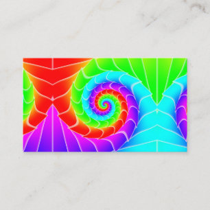 Tarjeta De Visita Espiral del arcoiris divertida