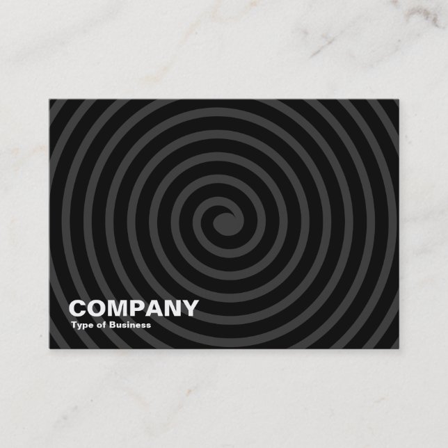 Tarjeta De Visita Espiral - Negro y gris (Anverso)