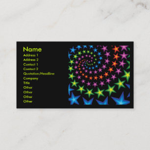 Tarjeta De Visita espirales de la estrella