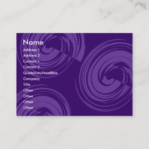 Tarjeta De Visita Espirales Púrpuras - Púrpura