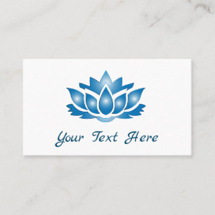 Tarjeta De Visita Espíritu corporal azul de Lotus Mind personalizado