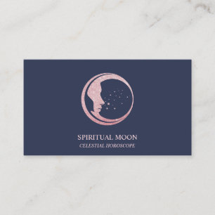 Tarjeta De Visita Espiritual Celestial Luna Estrellas Astro