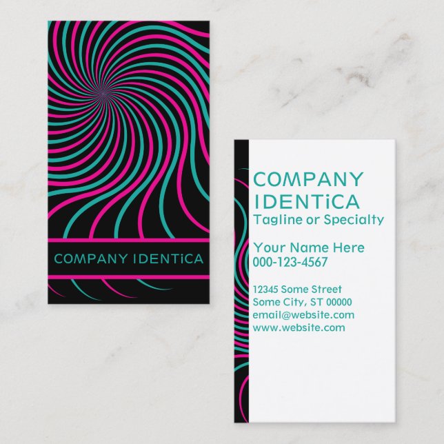 Tarjeta De Visita espirografo retro (Anverso / Reverso)