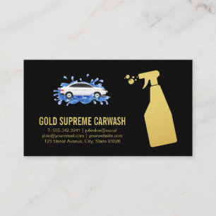 Tarjeta De Visita Esplash de lavado de coches   Servicio automático
