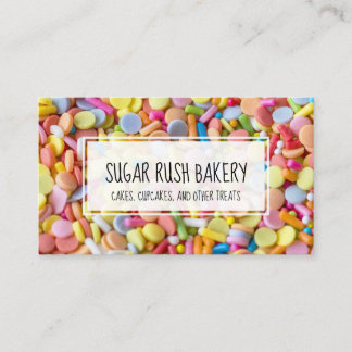 Tarjeta De Visita Espolvorear pastel pastelería Azúcar