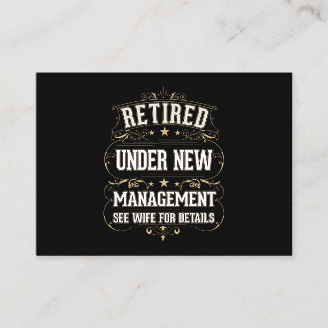 Tarjeta De Visita Esposa de Retiree Men Retirree (Anverso)